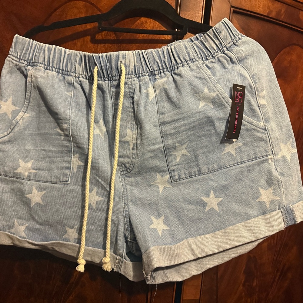 Blue Star-Patterned Women's Shorts
